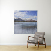 ガルゴイレマウンテンとアタ凍っていバスカ川 タペストリー (インサイチュ)