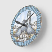 ガルズガイドライトハウス ラウンド壁時計 (傾斜)