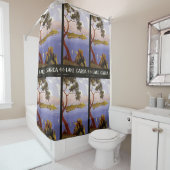 ガルダレイクイタリアヴィンテージトラベルシャワーカーテン シャワーカーテン (インサイチュ)