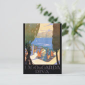 ガルダレイクガルダヴィンテージポスター復元 ポストカード (スタンド正面)