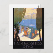 ガルダレイクガルダヴィンテージポスター復元 ポストカード (正面/裏面)