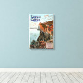 ガルダレイクガルダヴィンテージポスター キャンバスプリント (インサイチュ (ウッドフロア))