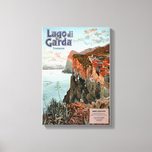 ガルダレイクガルダヴィンテージポスター キャンバスプリント (正面)