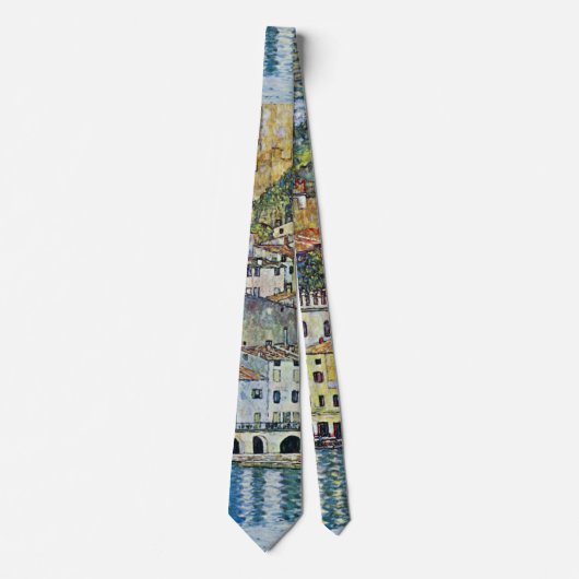 ガルダ湖のマルチェジーネ(Gustav Klimt作) ネクタイ (正面)
