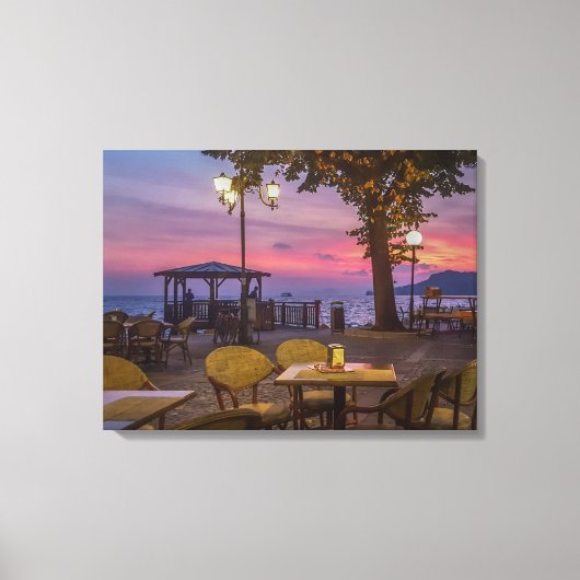 ガルダ湖の壮大なサンセットビューキャンバス印刷 キャンバスプリント (正面)
