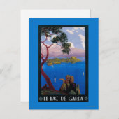 ガルダ湖の旅行プロモーションのポスター ポストカード (正面/裏面)