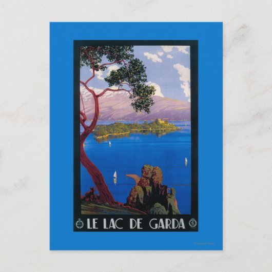 ガルダ湖の旅行プロモーションのポスター ポストカード (正面)