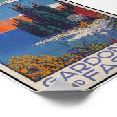 ガルダ湖イタリアのヴィンテージ旅行ポスター ポスター (角)