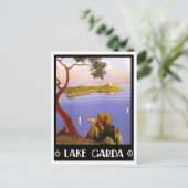 ガルダ湖イタリアのヴィンテージ旅行 ポストカード (スタンド正面)