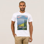 ガルダ湖イタリア旅行ポスター Tシャツ (正面フル)