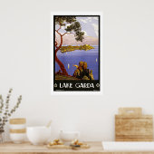 ガルダ湖イタリア – ヴィンテージ旅行ポスター ポスター (キッチン)