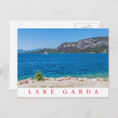 ガルダ湖ビーチビューハガキ ポストカード (正面/裏面)
