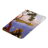 ガルダ湖ヴィンテージ旅行ポスター マグネット (左側)