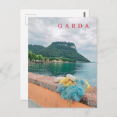 ガルダ湖魚釣りネット表示はがき ポストカード (正面/裏面)