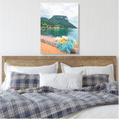 ガルダ湖魚釣りネット表示キャンバス印刷 キャンバスプリント (インサイチュ (寝室))