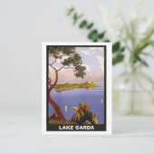ガルダ湖,イタリア,ヴィンテージ旅行はがき ポストカード (スタンド正面)