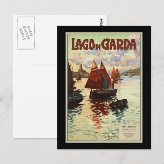 ガルダ湖 ポストカード (正面/裏面)