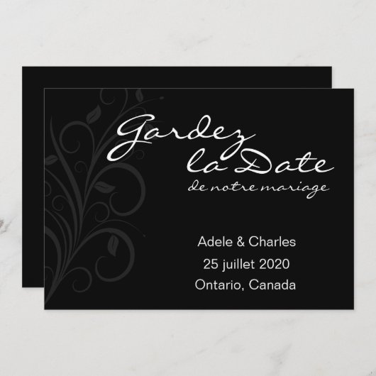 ガルデスラデイトデノートルマリアージュ招待状カード セーブザデート (正面/裏面)