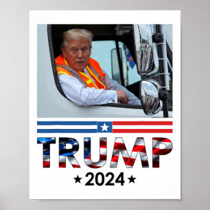 ガルビージトラックチームでドナルド・トランプのトランプのためにマージ ポスター