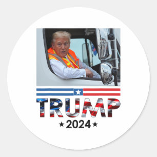 ガルビージトラックチームでドナルド・トランプのトランプのためにマージ ラウンドシール
