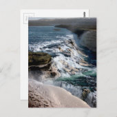 ガルフォスウォーターフォールアイスランド ポストカード (正面/裏面)