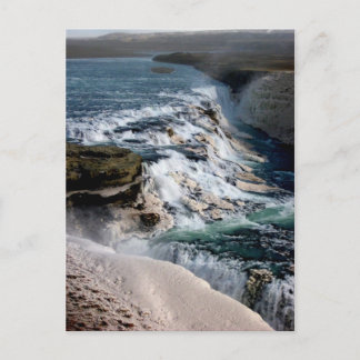 ガルフォスウォーターフォールアイスランド ポストカード