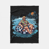 ガルフオブアメリカEst 2025レトロヴィンテージビーチ20 フリースブランケット (正面)