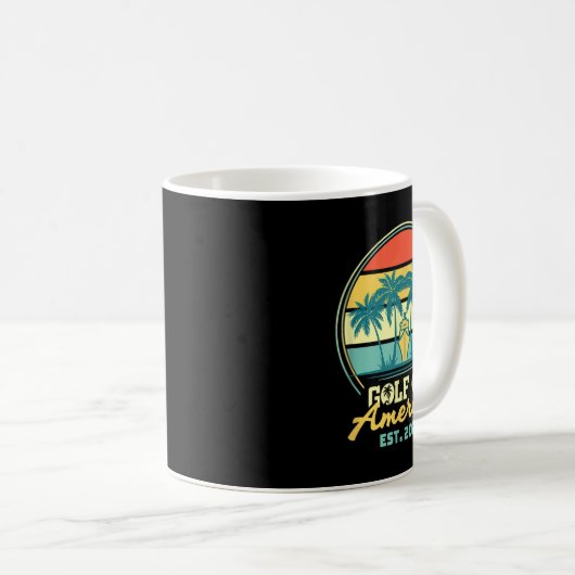 ガルフオブアメリカShirt Est 2025レトロヴィンテージB コーヒーマグカップ (正面右)