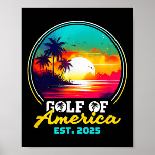 ガルフオブアメリカShirt Est 2025レトロヴィンテージB ポスター