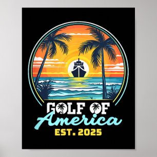 ガルフオブアメリカShirt Est 2025レトロヴィンテージB ポスター