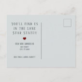 ガルフコーストブルーリネンアンドハートテキサス州ムービング 案内ポストカード (裏面)