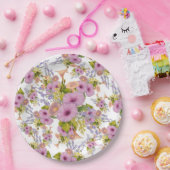 ガルフコーストワイルドフラワーヴィンテージフローラ紙プレート ペーパープレート (パーティー)