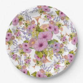 ガルフコーストワイルドフラワーヴィンテージフローラ紙プレート ペーパープレート