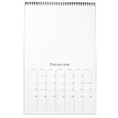 ガルフコースト灯台 カレンダー (2月 2026)