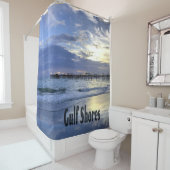 ガルフショアアラバマビーチサンライズピア シャワーカーテン (インサイチュ)