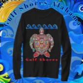 ガルフショアーズアラバマカラフルモザイクウミガメ Tシャツ