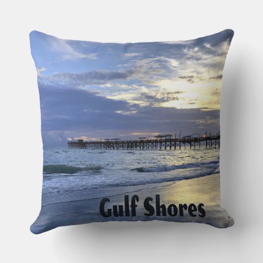 ガルフショアーズアラバマビーチサンライズピア クッション (裏面)
