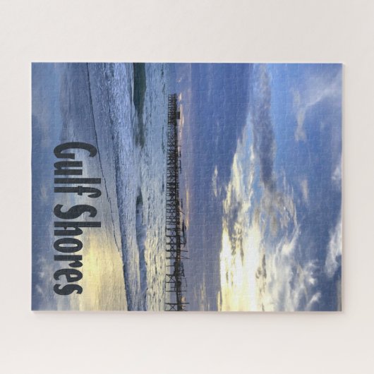 ガルフショアーズアラバマビーチサンライズピア ジグソーパズル (横)