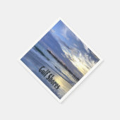 ガルフショアーズアラバマビーチサンライズピア スタンダードカクテルナプキン (角)