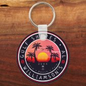 ガルフショアーズアラバマレトロサンセットデミディーズ80s キーホルダー (正面)