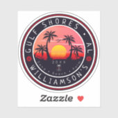 ガルフショアーズアラバマレトロサンセットデミディーズ80s シール (シート)