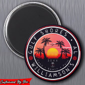 ガルフショアーズアラバマレトロサンセットデミディーズ80s マグネット