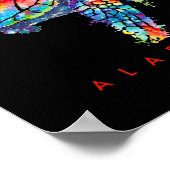 ガルフショアーズアラバマ水色ウミガメ ポスター (角)