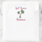 ガルフショアーズアラバマ 楕円形シール (バッグ)