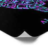 ガルフショアーズアラビマレトロウミガメ男の子の女の子へ ポスター (角)