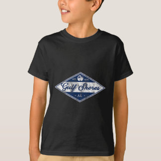 ガルフショアーズアラビマレトロビッジボーイズガールズビーチS Tシャツ