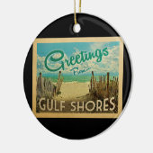 ガルフショアーズビーチヴィンテージトラベル セラミックオーナメント (左)