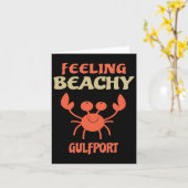 ガルフポートの休暇 - ミシシッピーファミリートリップ カード (黄色い花)