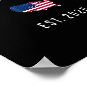 ガルフレトロオブアメリカEst 2025アメリカ国旗M ポスター (角)
