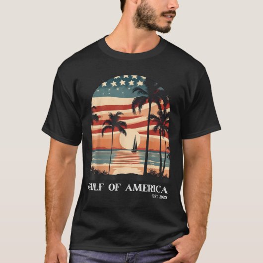 ガルフレトロオブアメリカEst 2025アメリカ男性Wo Tシャツ (正面)